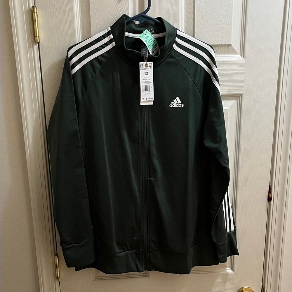 Adidas Men's Dark Green Bomber Jacket